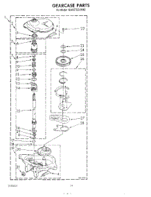 10 - Gearcase parts for Kitchenaid Washer KAWE755VWH0 from AppliancePartsPros.com