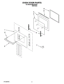02 - Oven Door Parts parts for Whirlpool Oven IBS124PSS1 from AppliancePartsPros.com