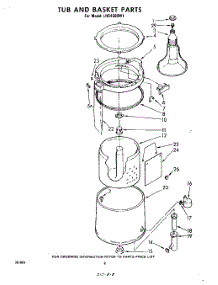 06 - Tub And Basket parts for Whirlpool Washer LHC4500W1 from AppliancePartsPros.com