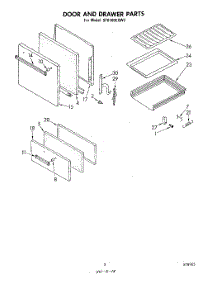 04 - Door And Drawer parts for Whirlpool Range SF0100EKW2 from AppliancePartsPros.com
