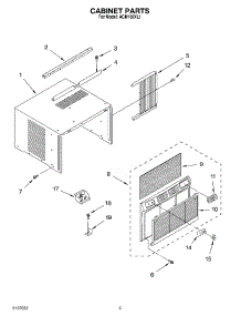 03 - Cabinet parts for Whirlpool Air Conditioner ACM102XL1 from AppliancePartsPros.com