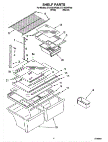 03 - Shelf Parts parts for Whirlpool Refrigerator CT21GKXPT00 from AppliancePartsPros.com