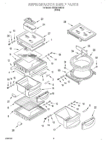 04 - Refrigerator Shelf parts for Whirlpool Refrigerator 3XKGN7050F00 from AppliancePartsPros.com
