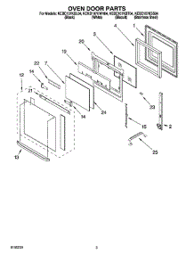 02 - Oven Door Parts parts for Kitchenaid Oven KEKB107KWH04 from AppliancePartsPros.com