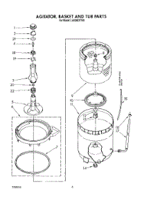 04 - Agitator, Basket And Tub parts for Whirlpool Washer LA9300XTF0 from AppliancePartsPros.com