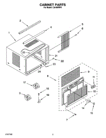 03 - Cabinet Parts parts for Whirlpool Air Conditioner CAH8WRP1 from AppliancePartsPros.com