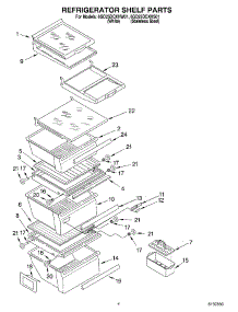 03 - Refrigerator Shelf parts for Whirlpool Refrigerator 6GD25DCXHW01 from AppliancePartsPros.com