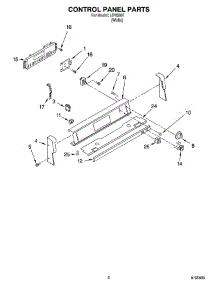 02 - Control Panel Parts parts for Whirlpool Range IJP89801 from AppliancePartsPros.com