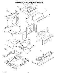 02 - Air Flow And Control parts for Whirlpool Air Conditioner CA12WRL0 from AppliancePartsPros.com