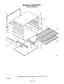 03 - Internal Oven parts for Whirlpool Range SF3020ERW0 from AppliancePartsPros.com