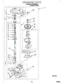 10 - Gearcase parts for Whirlpool Washer LLR5144BQ0 from AppliancePartsPros.com