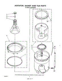 04 - Agitator, Basket And Tub parts for Whirlpool Washer LA5530XSW0 from AppliancePartsPros.com