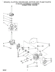 05 - Brake, Clutch, Gearcase, Motor & Pump parts for Whirlpool Washer 4LSC9255AN0 from AppliancePartsPros.com