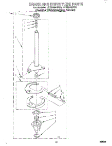 08 - Brake And Drive Tube parts for Whirlpool Washer LLT8244BQ0 from AppliancePartsPros.com