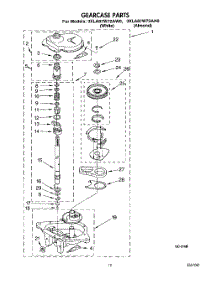10 - Gearcase parts for Whirlpool Washer 3XLA87W72AN0 from AppliancePartsPros.com