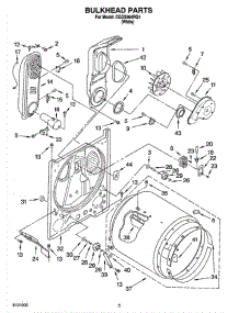 03 - Bulkhead Parts parts for Whirlpool Dryer CGDS984RQ1 from AppliancePartsPros.com