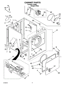 02 - Cabinet Parts parts for Whirlpool Dryer IJ70003 from AppliancePartsPros.com