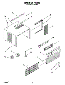 03 - Cabinet Parts parts for Whirlpool Air Conditioner CA10WXP0 from AppliancePartsPros.com
