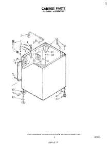 05 - Cabinet parts for Whirlpool Washer LA3800XPW1 from AppliancePartsPros.com
