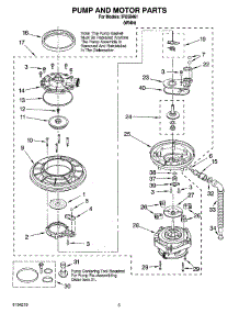 04 - Pump And Motor Parts parts for Whirlpool Dishwasher IPU58461 from AppliancePartsPros.com