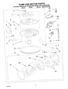 08 - Pump And Motor parts for Kitchenaid Dishwasher KUDI01DLSS0 from AppliancePartsPros.com