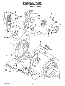 03 - Bulkhead Parts parts for Whirlpool Dryer CGDS563SQ0 from AppliancePartsPros.com