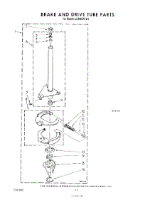 11 - Brake And Drive Tube parts for Whirlpool Washer LC4900XSW1 from AppliancePartsPros.com