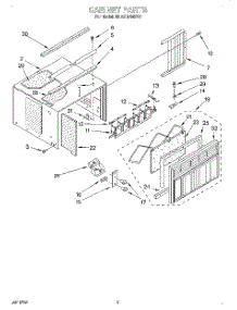 03 - Cabinet parts for Whirlpool Air Conditioner BHAC1200FS0 from AppliancePartsPros.com