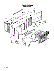 03 - Cabinet parts for Whirlpool Air Conditioner AR1200XW3 from AppliancePartsPros.com