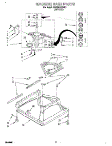 07 - Machine Base parts for Kitchenaid Washer KAWE670BWH1 from AppliancePartsPros.com