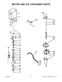 05 - Motor And Ice Container Parts parts for Whirlpool Refrigerator ID3CHEXVS00 from AppliancePartsPros.com