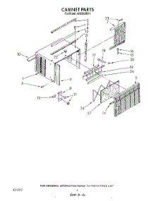 04 - Cabinet parts for Whirlpool Air Conditioner AR0500XW1 from AppliancePartsPros.com