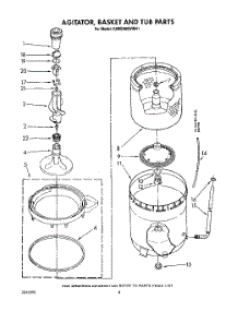 04 - Agitator, Basket And Tub parts for Kitchenaid Washer KAWE860WWH1 from AppliancePartsPros.com