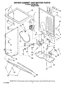 03 - Dryer Cabinet And Motor Parts parts for Maytag Washer Dryer Combo MET3800TW0 from AppliancePartsPros.com