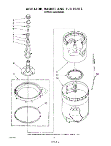 04 - Agitator, Basket And Tub parts for Whirlpool Washer 3LA5580XSW2 from AppliancePartsPros.com