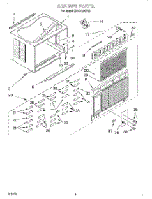 03 - Cabinet parts for Whirlpool Air Conditioner BHAC1400FS0 from AppliancePartsPros.com