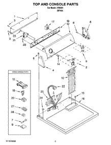 02 - Top And Console Parts parts for Whirlpool Dryer IV85001 from AppliancePartsPros.com