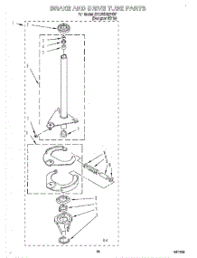 12 - Brake And Drive Tube parts for Whirlpool Washer Dryer Combo BYCWD6274W1 from AppliancePartsPros.com