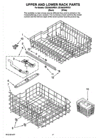 09 - Upper And Lower Rack Parts parts for Whirlpool Dishwasher CDU650AWB37 from AppliancePartsPros.com