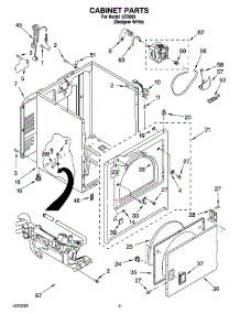 02 - Cabinet Parts parts for Whirlpool Dryer IJ72000 from AppliancePartsPros.com