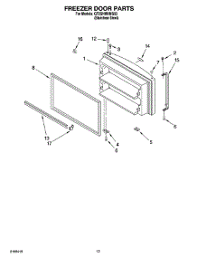 07 - Freezer Door Parts parts for Whirlpool Refrigerator GT2SHMXMS03 from AppliancePartsPros.com