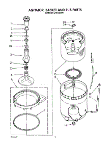 05 - Agitator, Basket And Tub parts for Whirlpool Washer LA6090XTW1 from AppliancePartsPros.com
