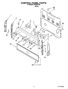 02 - Control Panel Parts parts for Whirlpool Range YIER320TW0 from AppliancePartsPros.com