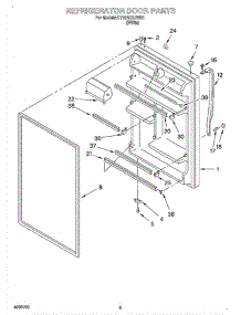 04 - Refrigerator Door parts for Whirlpool Refrigerator CT18AKXJW00 from AppliancePartsPros.com