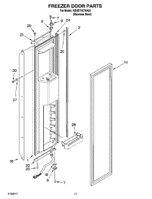 11 - Freezer Door Parts parts for Kitchenaid Refrigerator KBUDT4270A02 from AppliancePartsPros.com