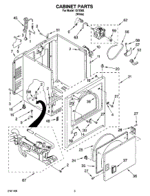 02 - Cabinet Parts parts for Whirlpool Dryer IS72000 from AppliancePartsPros.com