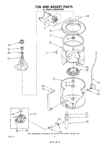 05 - Tub And Basket parts for Whirlpool Washer LA6680XPW0 from AppliancePartsPros.com