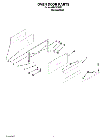04 - Oven Door Parts parts for Whirlpool Range IDC875SS0 from AppliancePartsPros.com