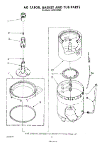 04 - Agitator, Basket And Tub parts for Whirlpool Washer LA7001XSW0 from AppliancePartsPros.com