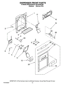 08 - Dispenser Front Parts parts for Maytag Refrigerator MSD2258KES00 from AppliancePartsPros.com